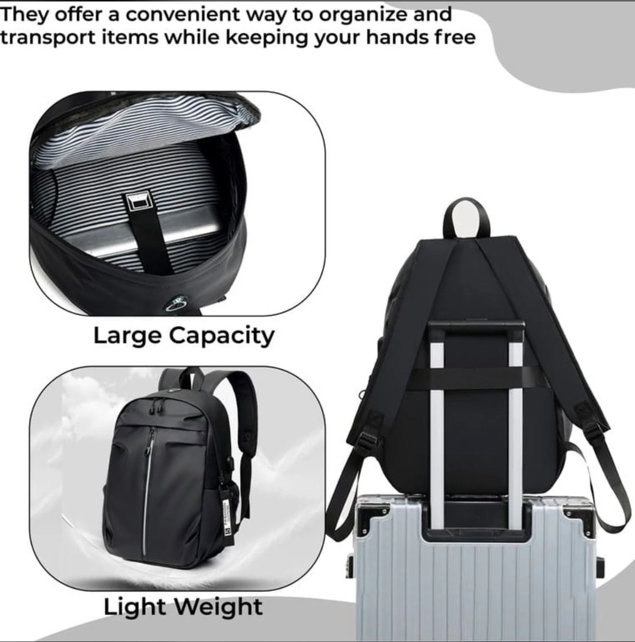 waterproof Travel backpack School bag for men and women - image 11