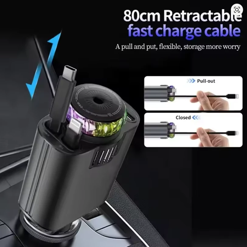 45W 5 in 1 Aroma Starlight Car Charger - image 3