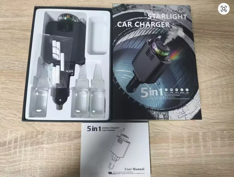 45W 5 in 1 Aroma Starlight Car Charger - image 7
