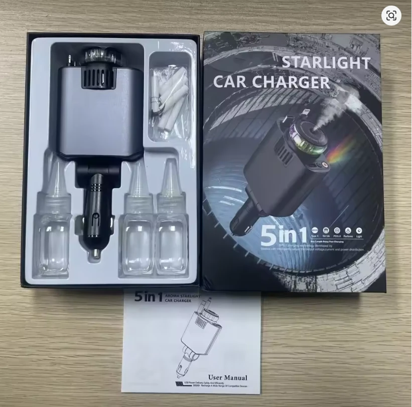 45W 5 in 1 Aroma Starlight Car Charger - image 6