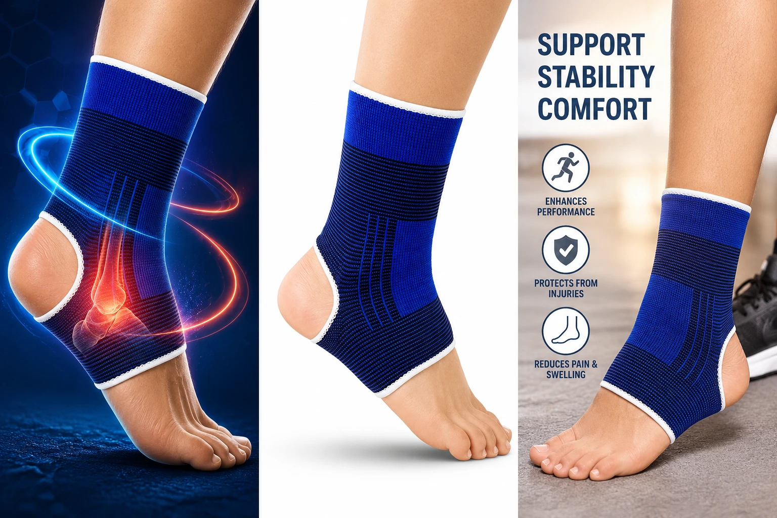 Ankle Support 2pcs Protector Brace Elastic Sleeve