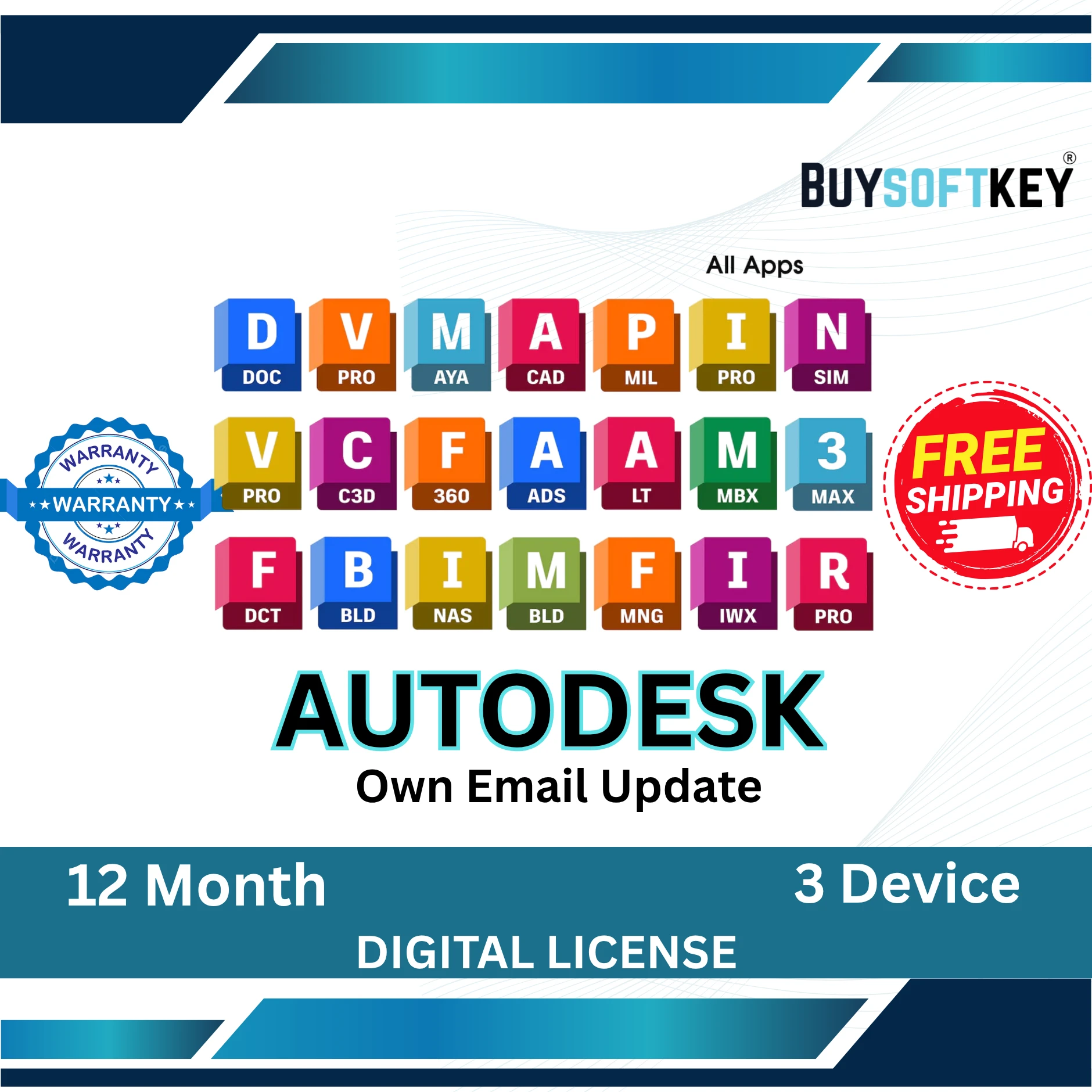 Autodesk All Apps 1 Year Online genuine License 76 apps