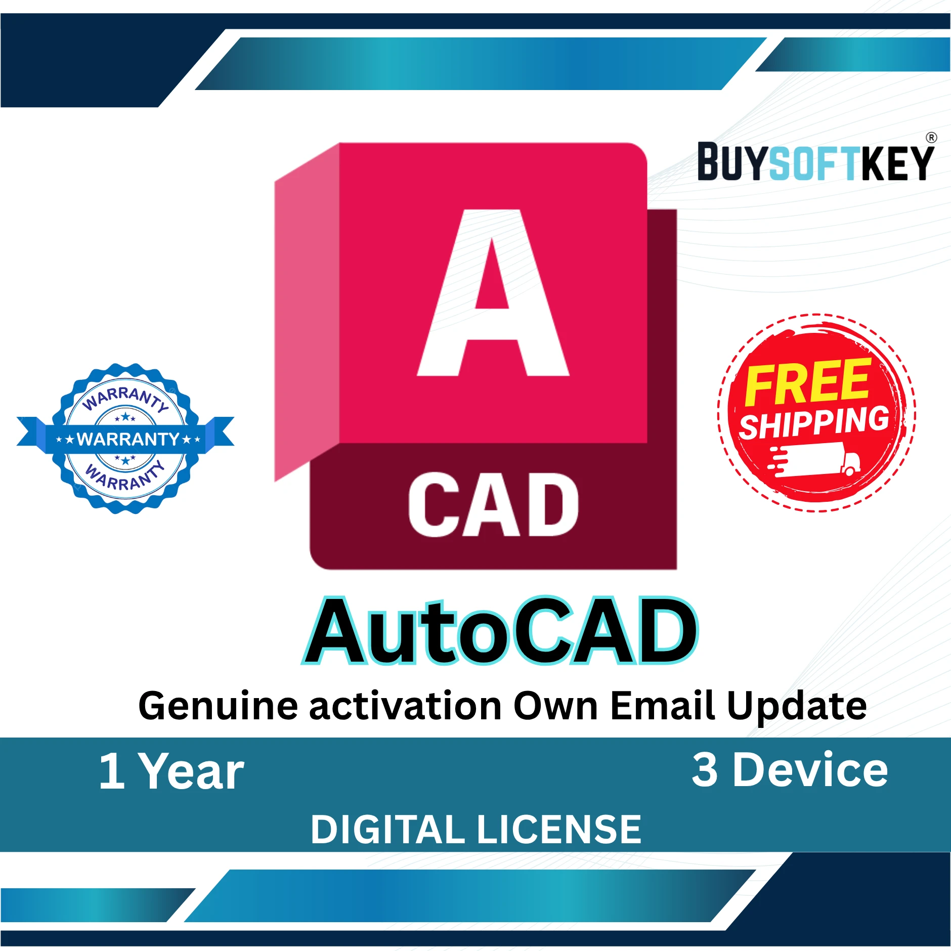 Autodesk AutoCAD | Genuine License for Windows / and Mac