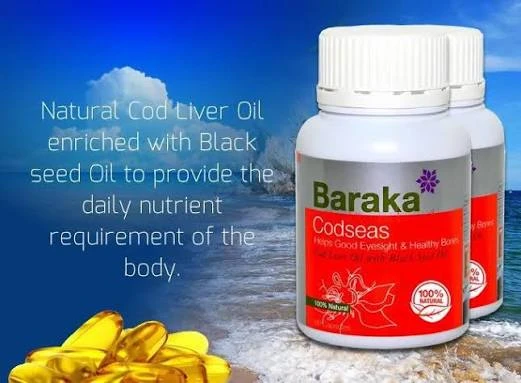 BARAKA Codseas Cod Liver Oil & Black Seed Oil (60 Caps) - image 5