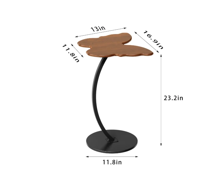 C Shaped End Table - Butterfly Side Table - image 2
