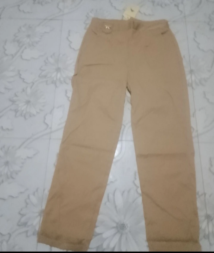 Cotton office cargo trouser for women - image 2