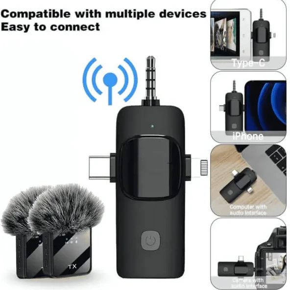 F11-2 Dual Wireless Clip Microphone - image 3