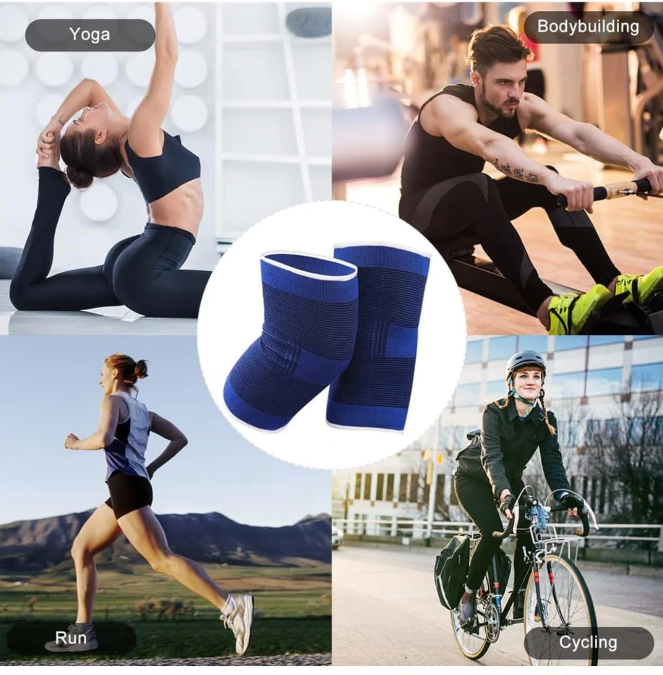 Knee Sleeve 2pcs Compression Fit Support knee support - image 7