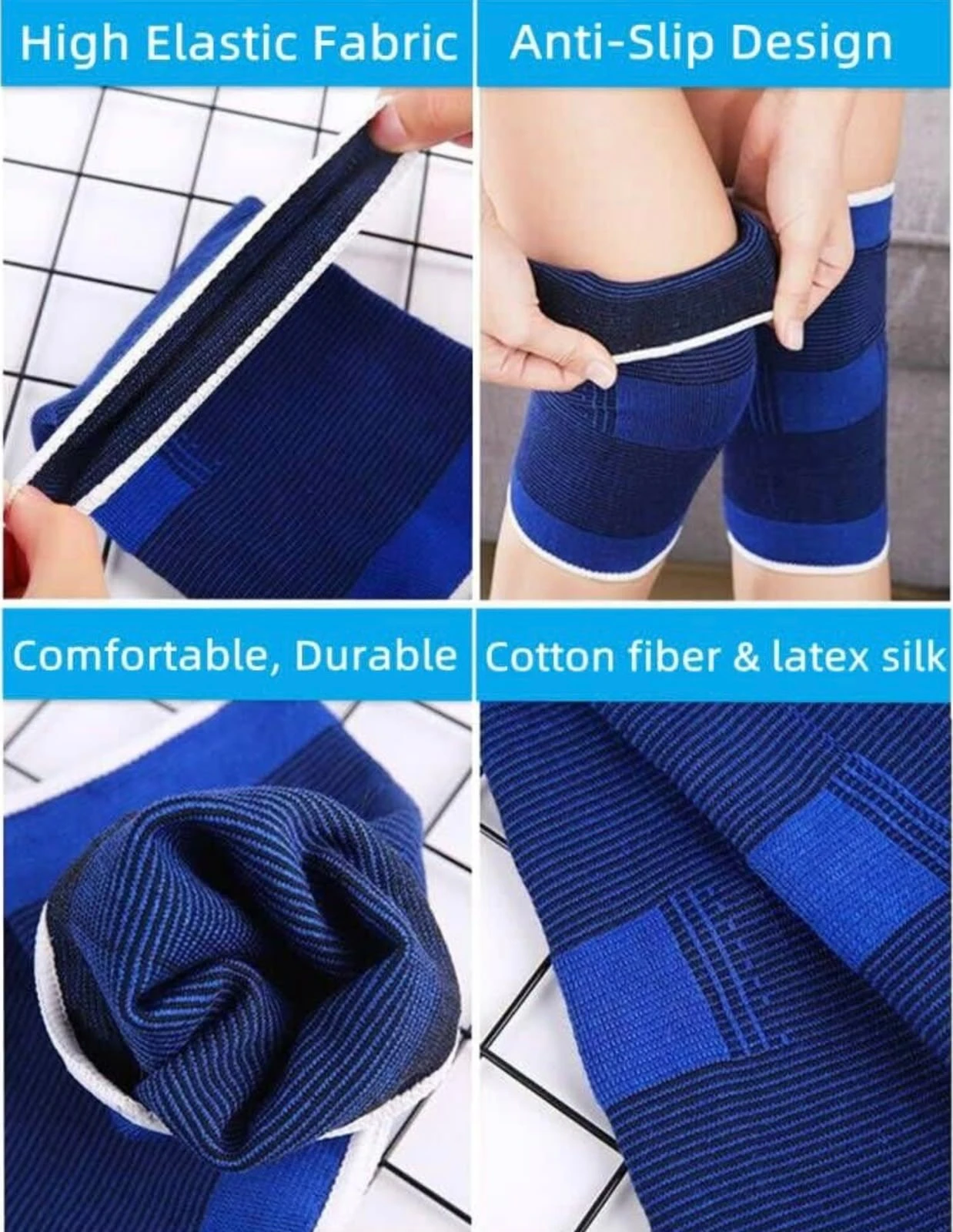 Knee Sleeve 2pcs Compression Fit Support knee support - image 8