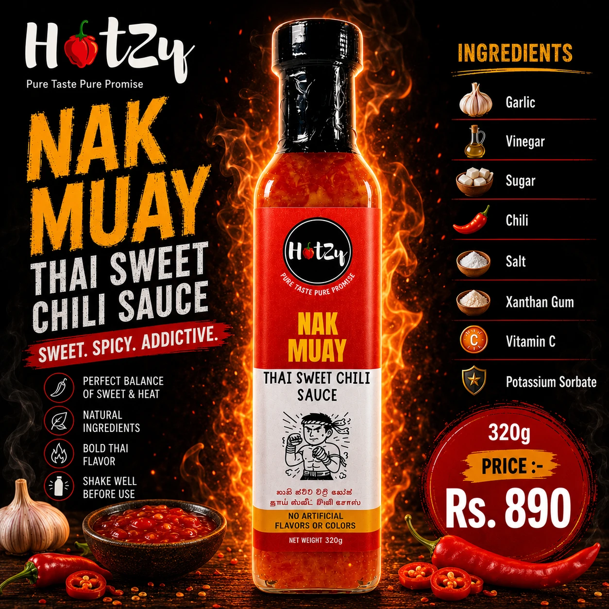 Nak Muay Thai Sweet Chili Sauce 320g