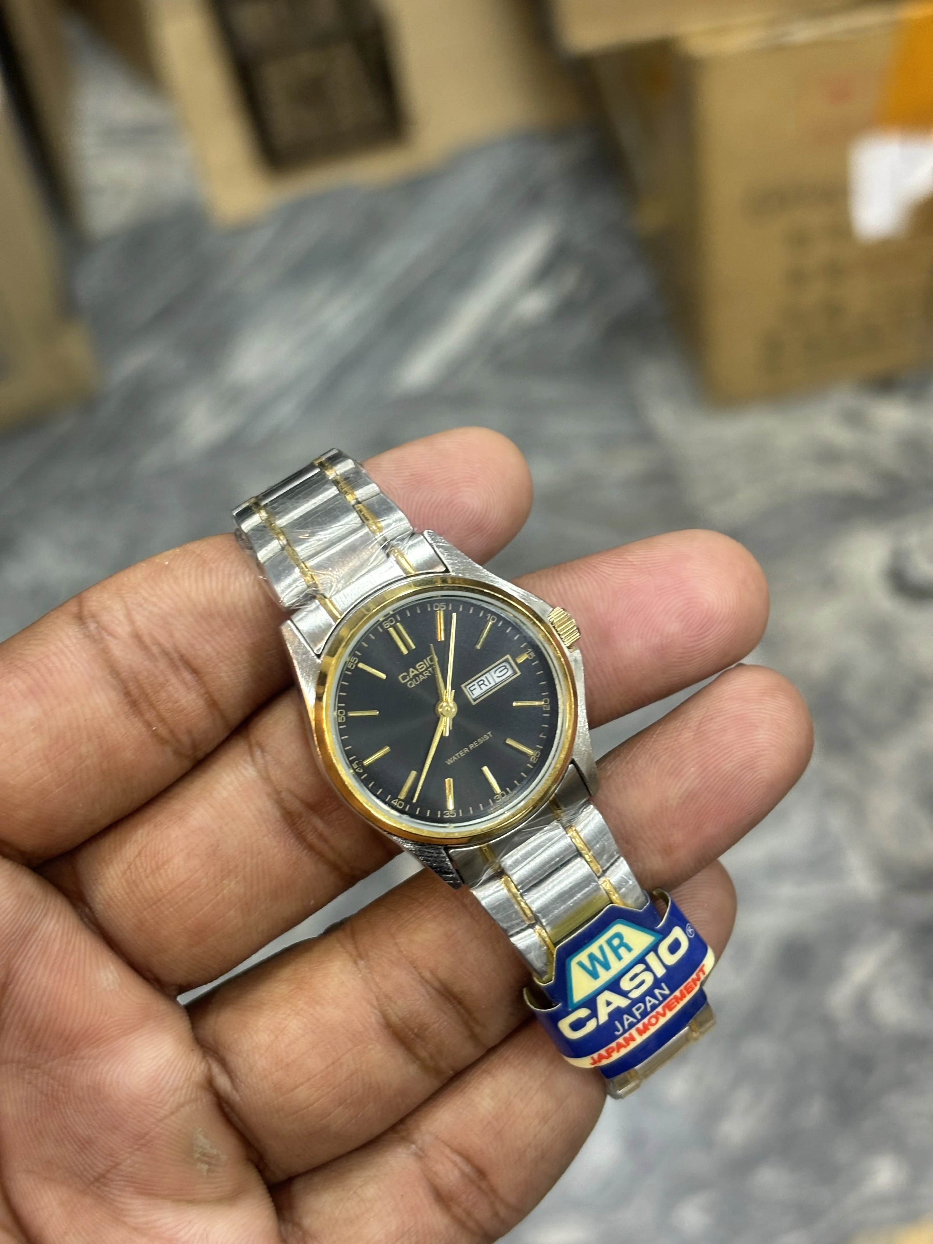 New Women’s Casual Day-Date Two Tone Casio Wrist Watches