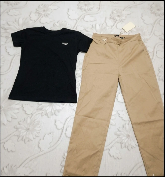 Office cotton trouser with t shirt for womeb - image 2
