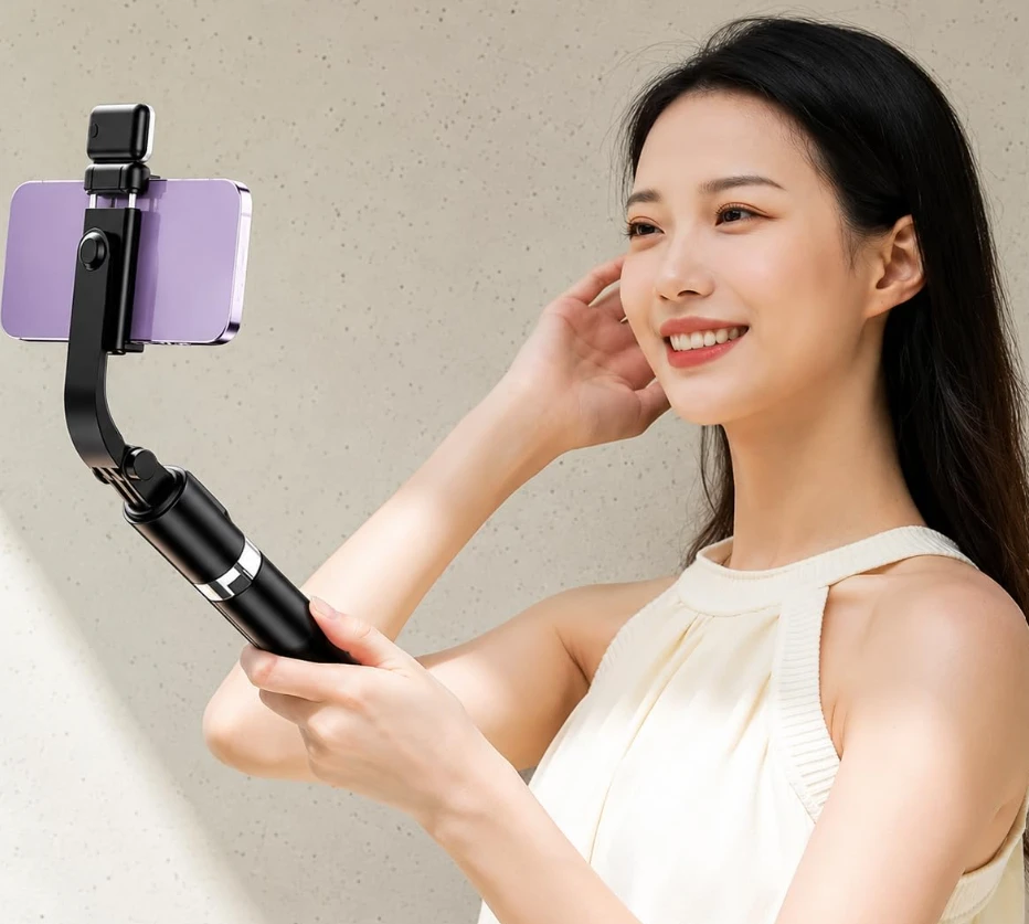 R1S-L 6ft Tripod Selfie Stick LED Fill Light & Remote - image 2
