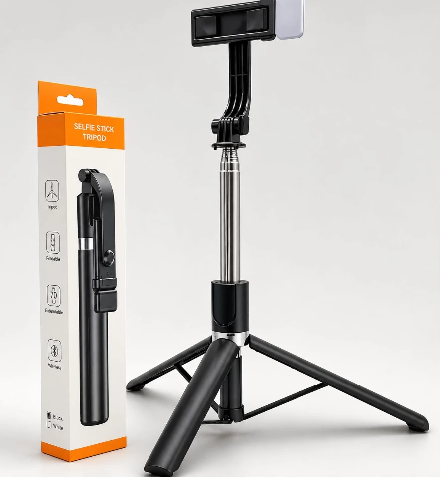 R1S-L 6ft Tripod Selfie Stick LED Fill Light & Remote - image 7