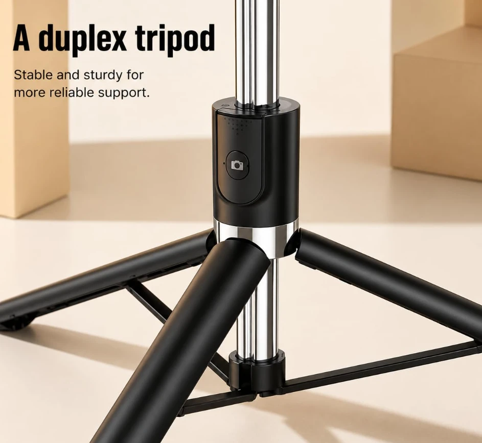 R1S-L 6ft Tripod Selfie Stick LED Fill Light & Remote - image 5