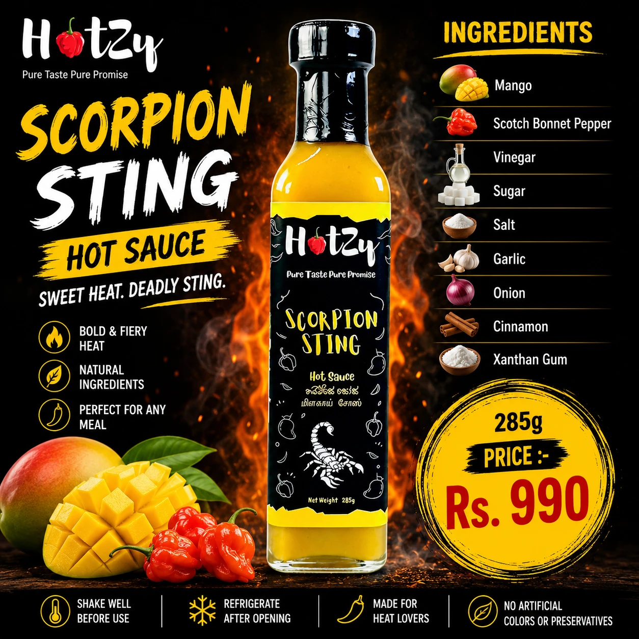 Scorpion Sting Hot Sauce 285g