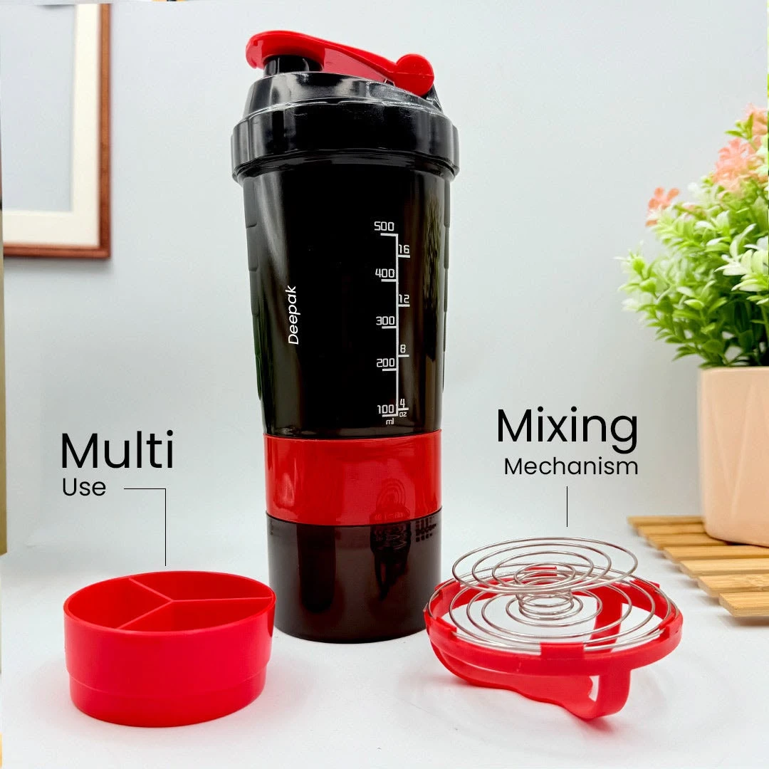 Spider Protein Shaker Gym with 2 Storage Compartment - image 4