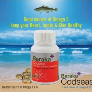 BARAKA Codseas Cod Liver Oil & Black Seed Oil (60 Caps)