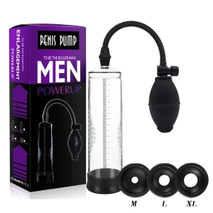 Penis Ball Vacuum pump with 3 sizes sleeves sex toy