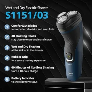Philips Wet & dry Electric Shaver for Men,