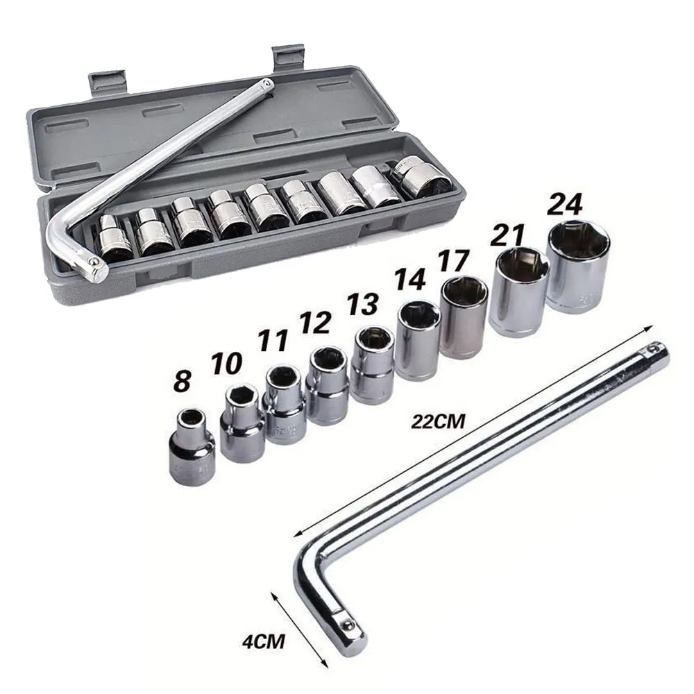 10pcs Set Spanner Car Repair Tools Kit Machine Service - image 2