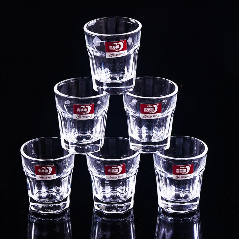 45ml Mini Glass Clear Drinking Glass Clear Glass Shot - 6Pcs - image 3