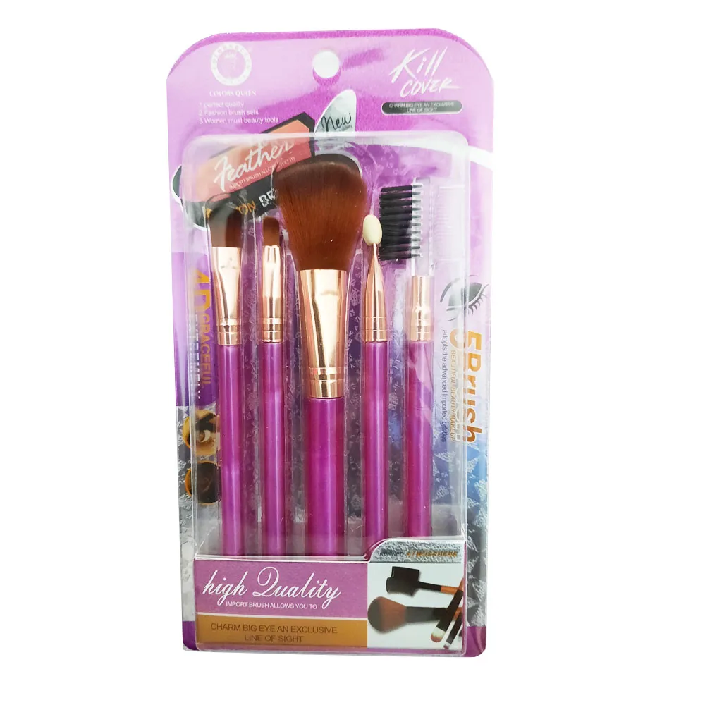 5 Pcs Set Of Makeup Brush Kit, Feather Fashion Brush Set - image 2