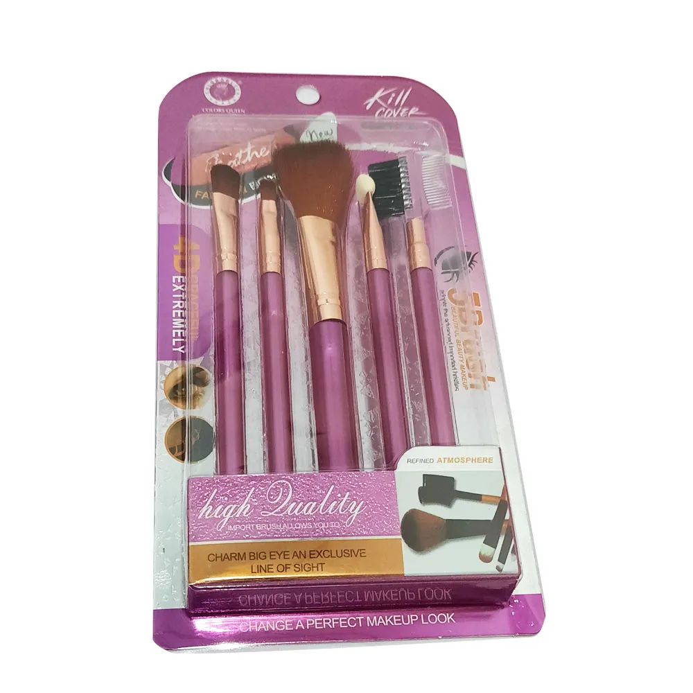 5 Pcs Set Of Makeup Brush Kit, Feather Fashion Brush Set - image 3