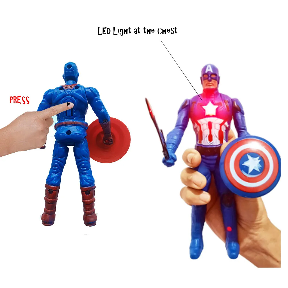 5Pcs Marvel Avengers Set With The LED Lights At The Chest - image 2