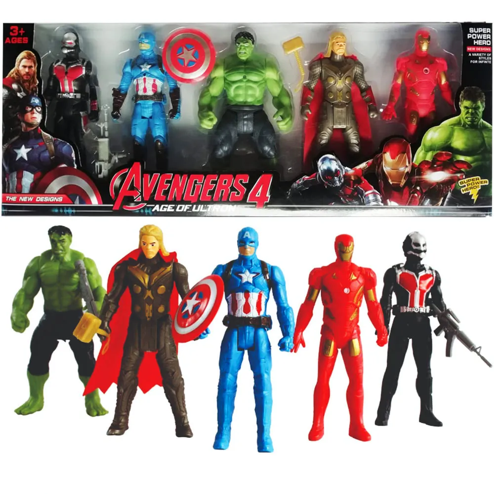 5Pcs Marvel Avengers Set With The LED Lights At The Chest - image 3