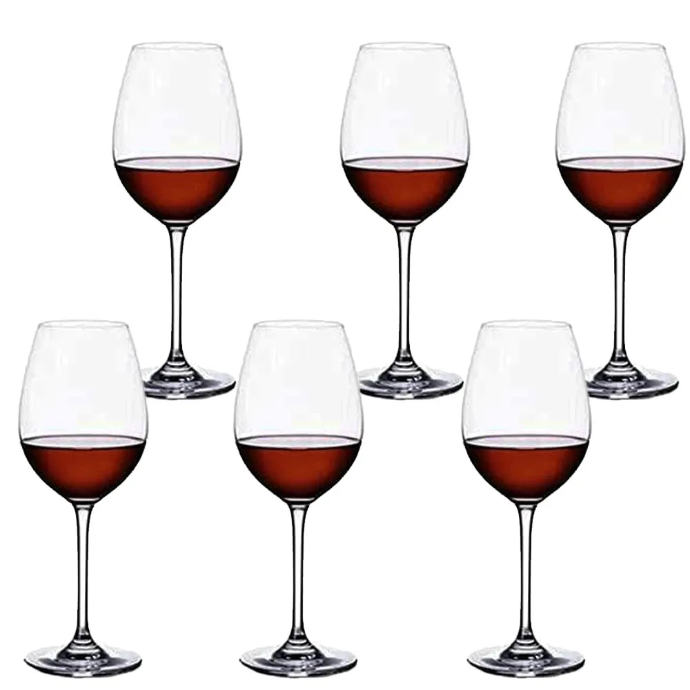 6 Pcs Wine Glasses Set Crystal Clear Premium - 6Pcs Set