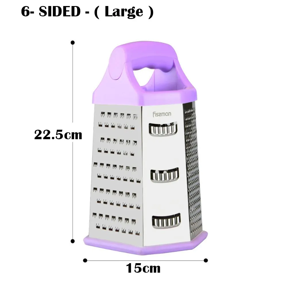 6 Slided Stainless Steel Grater - Large Size