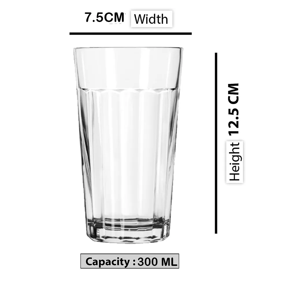 6Pcs Glass Set Multi Purpose Drinking Glass Set 300ml - image 2