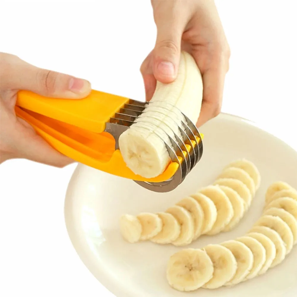 Banana Slicer Stainless Steel 6 Blades - Yellow - image 2