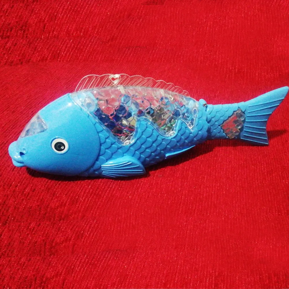Battery Operated LED Fish Toy With Music Sound 1 - Blue