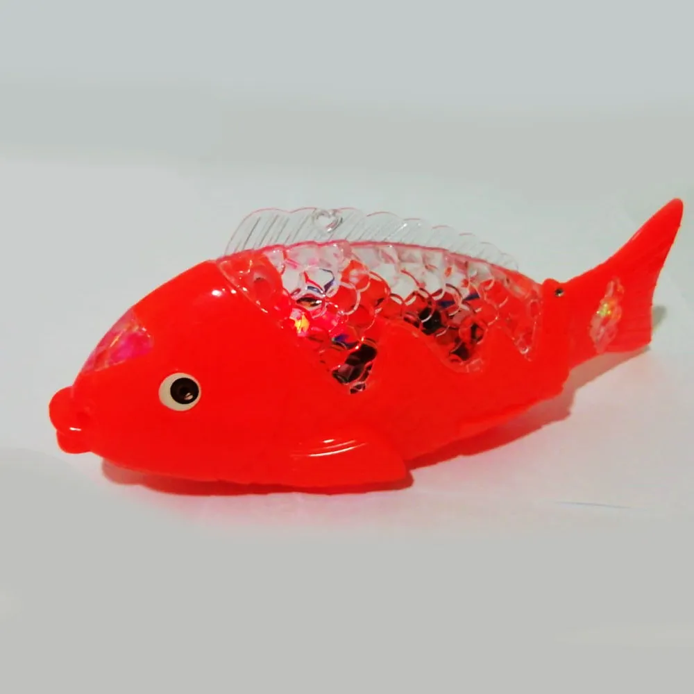 Battery Operated LED Fish Toy With Music Sound 1 - Orange