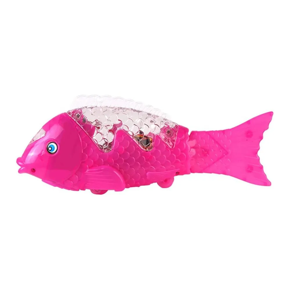 Battery Operated LED Fish Toy With Music Sound 1 - Pink