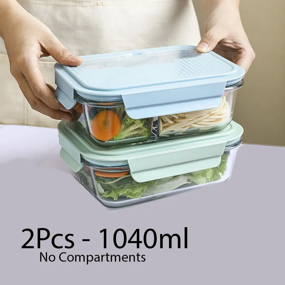 Borosilicate Glass Food Storage Bowl Oven And - 1040ml 2pcs