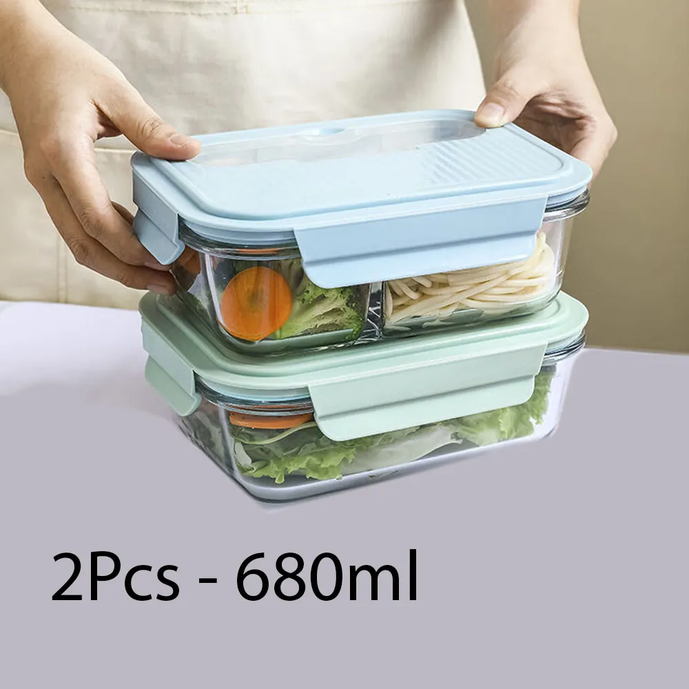 Borosilicate Glass Food Storage Bowl Oven And - 680ml 2pcs
