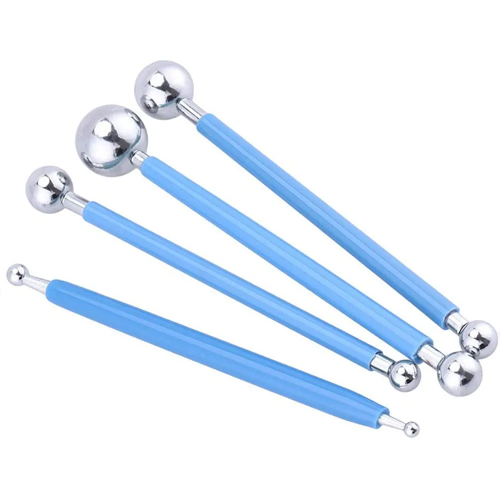 Cake Decorating Molding Metal Ball 4 Pcs Set, Icing - Blue - image 4