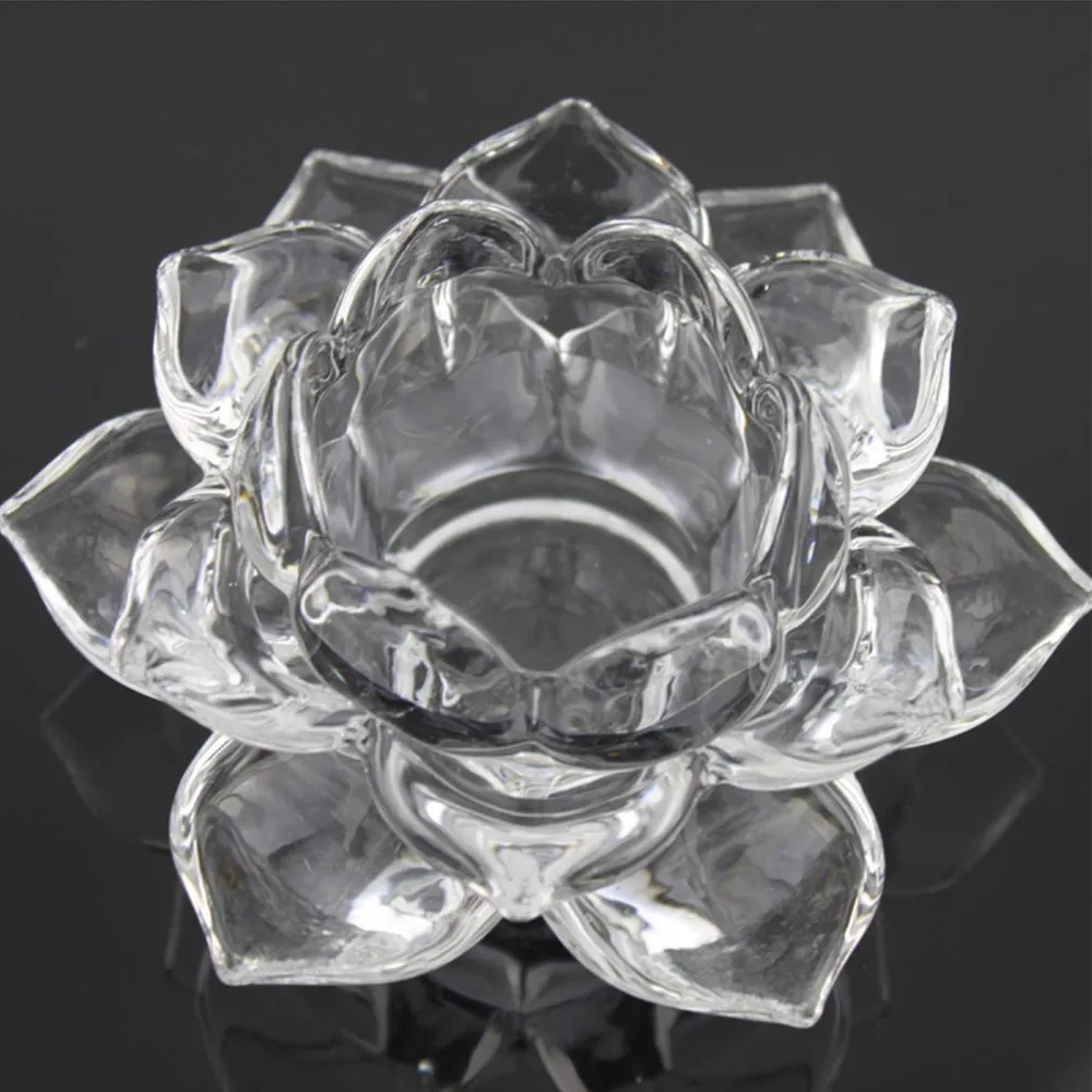 Crystal Flower Candle Holder Super Transparent Multi purpose - image 2