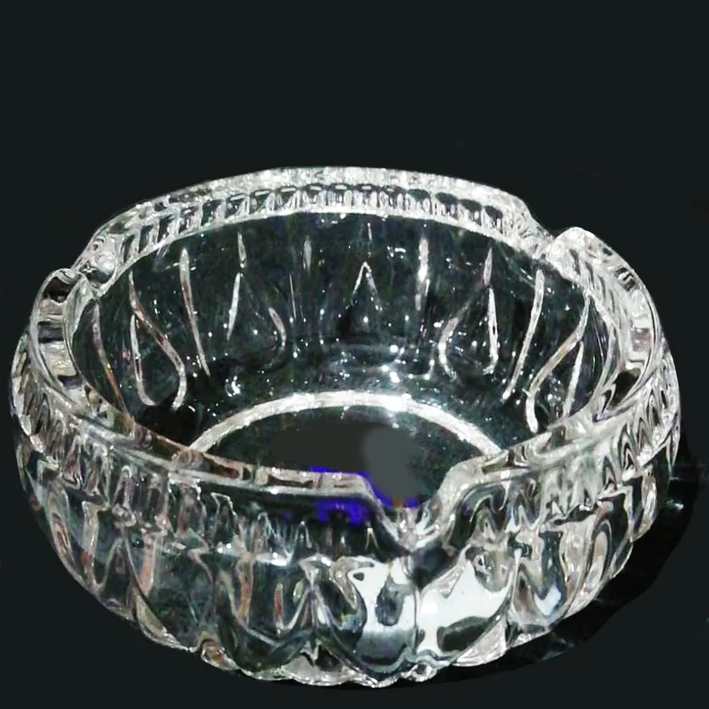Decorative Transparent Crystal Ashtray - 1 pc