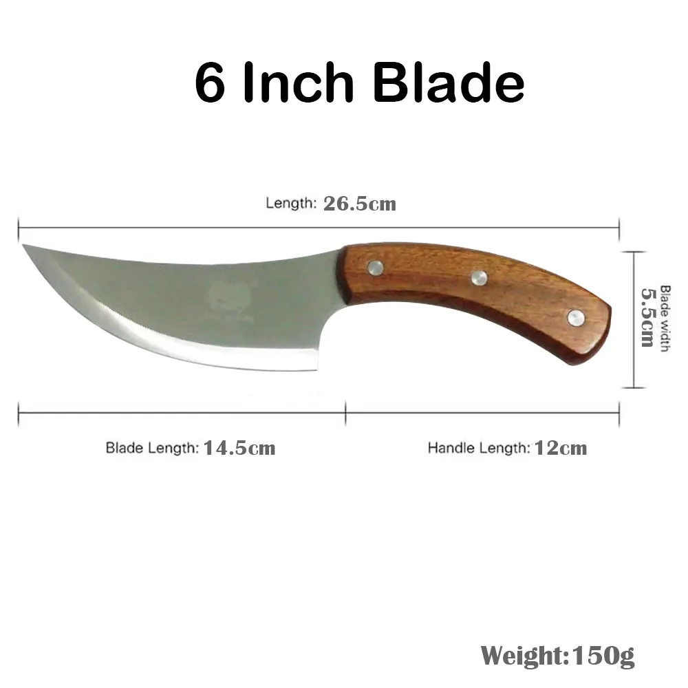 Feng & Feng Bone and Meat Knife With Wooden - 6 Inch Blade