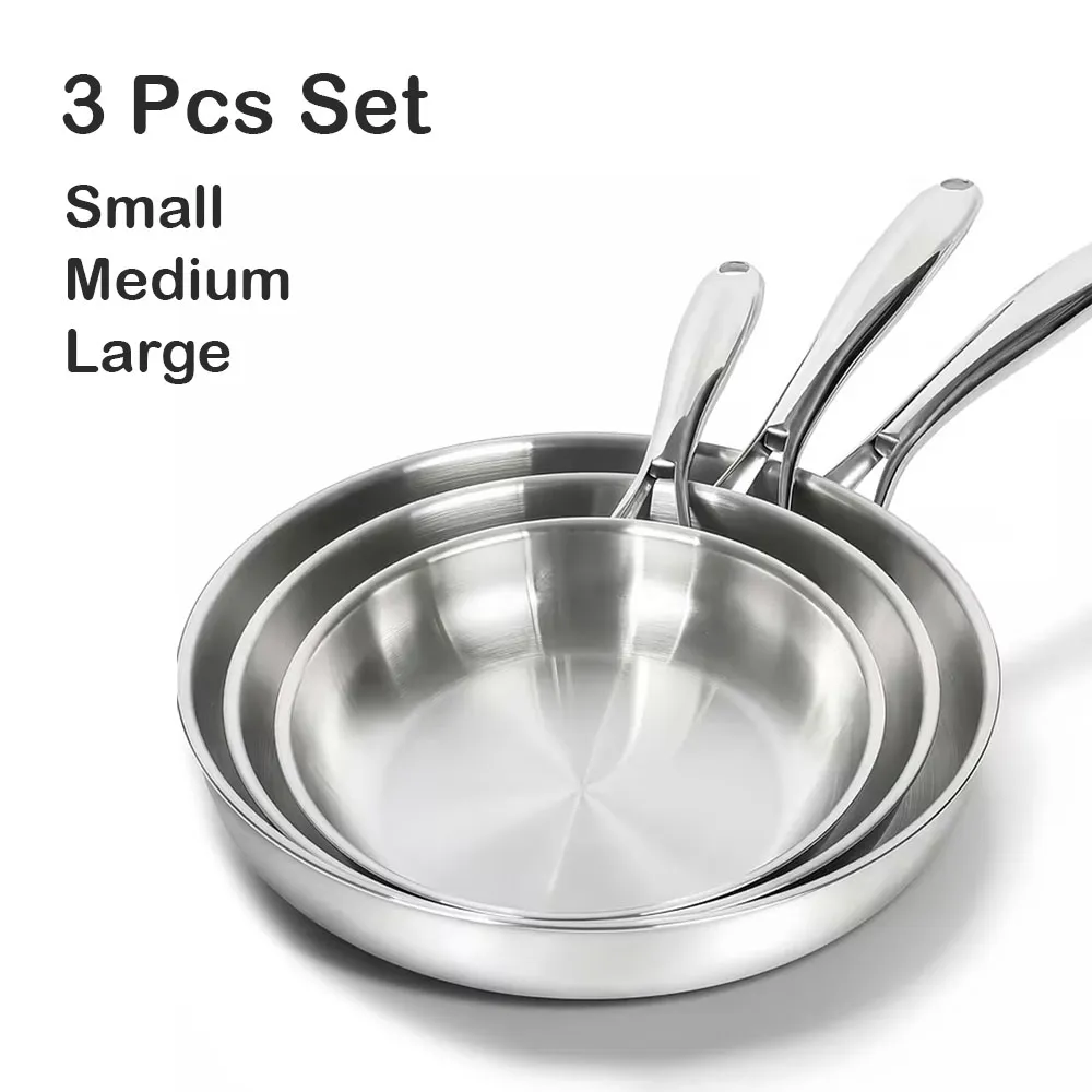 Gas Stove and Induction Suitable Flat Bottom - 3 pcs Set