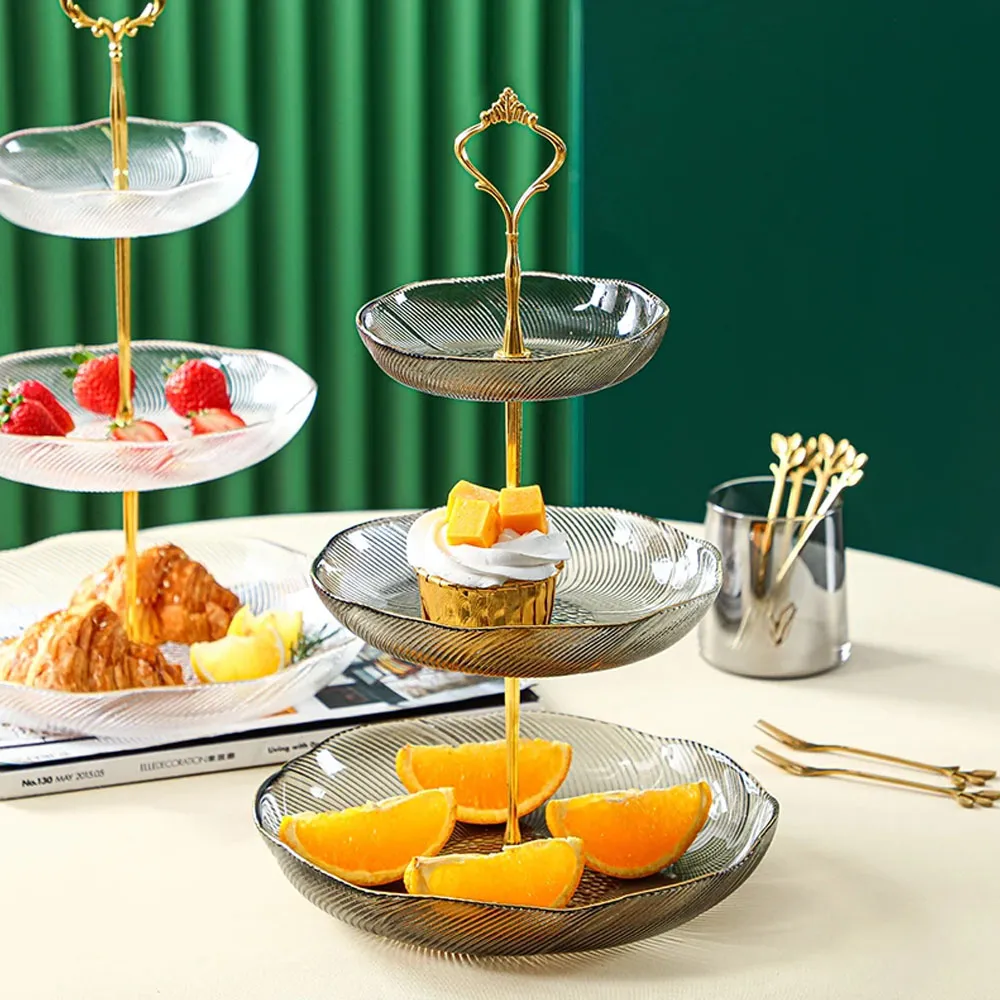 Glass Cake Holder Space Saving Fruits Storage Containers 3