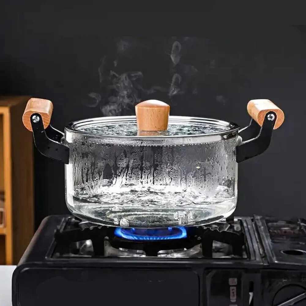 Heat-Resistant Glass Stovetop Pot, Glass - 3 liters (1POT) - image 2
