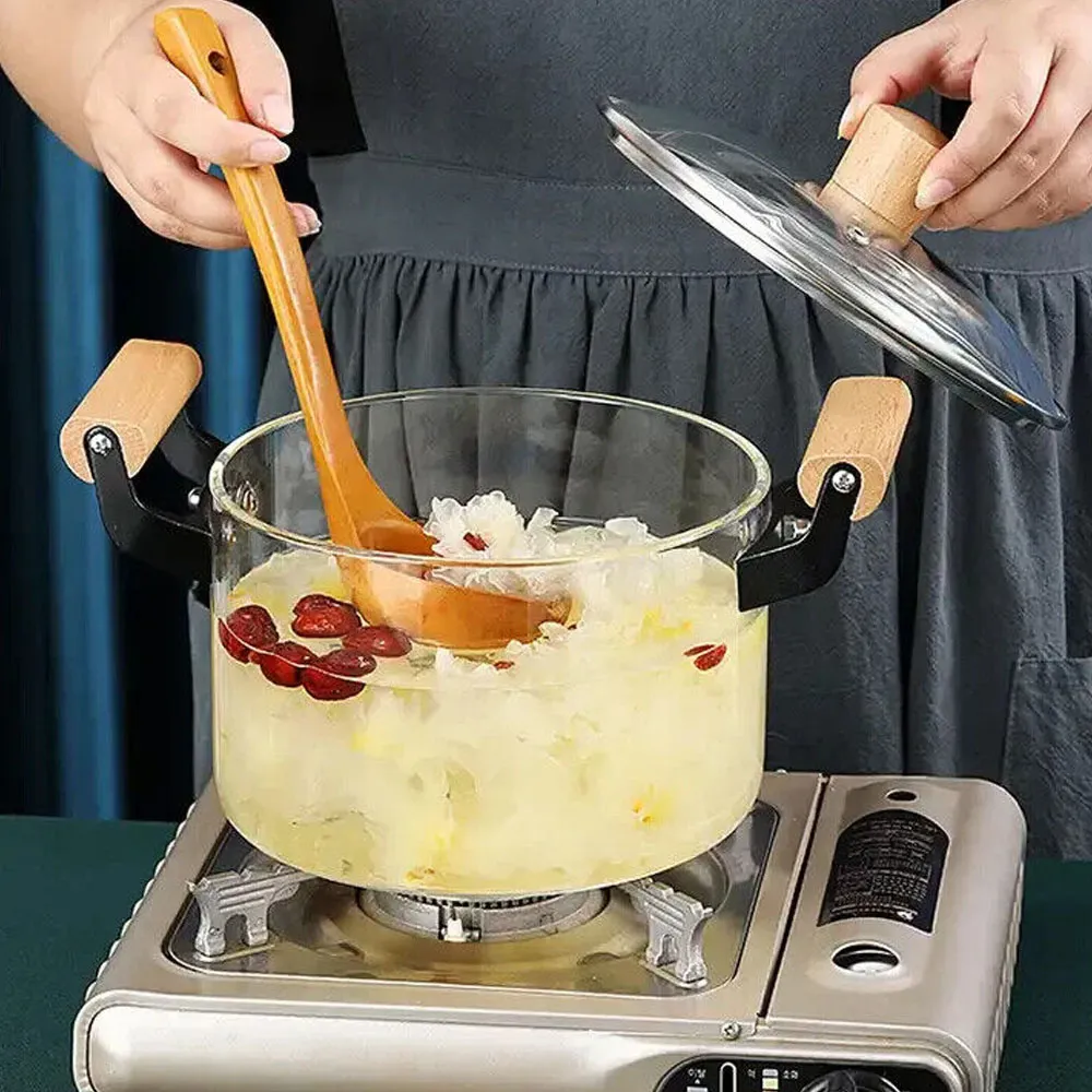 Heat-Resistant Glass Stovetop Pot, Glass - 3 liters (1POT) - image 3