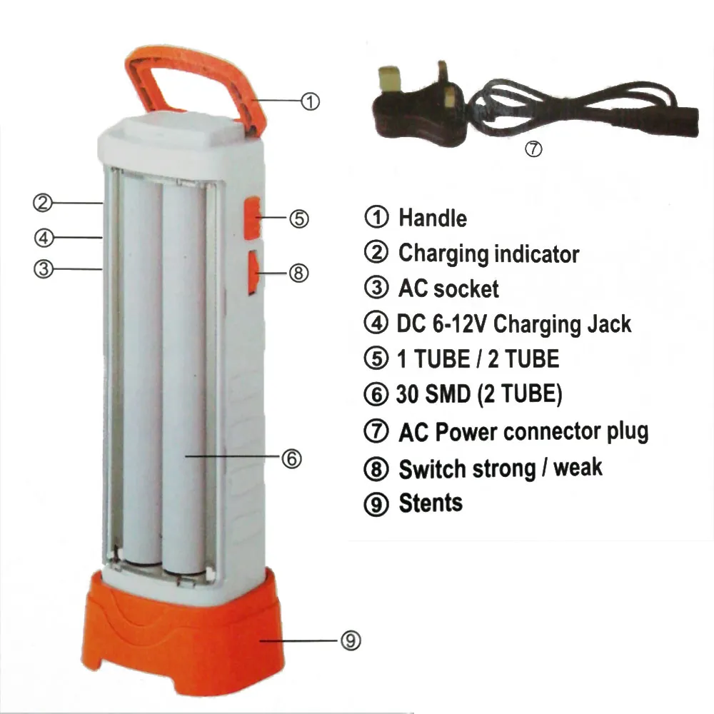 Kenford LED Torch Rechargeable 2 Tube KFD-7002 - image 2