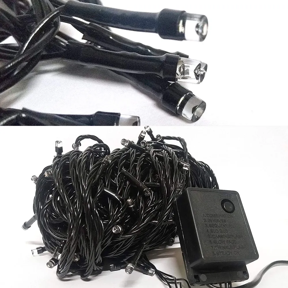 LED String Serial Light 7.25 Meters,100 Bulbs with 8 - White