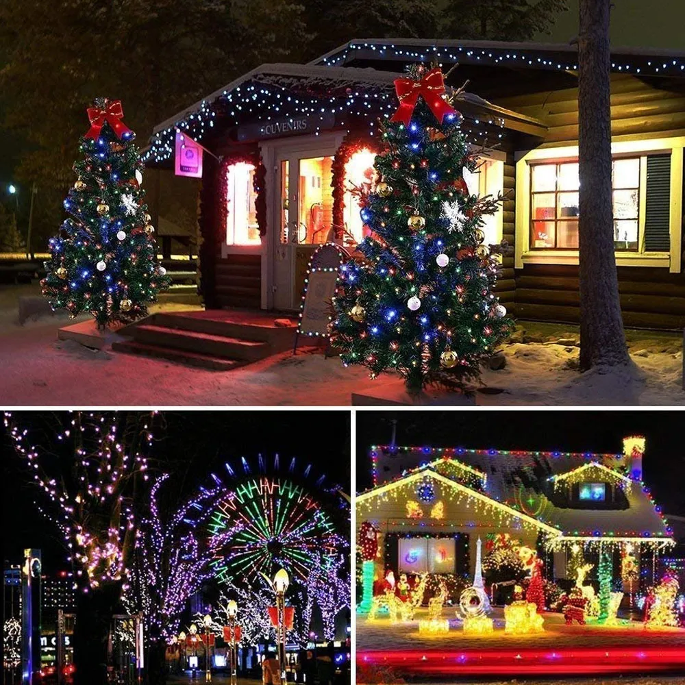 LED String Serial Light 7.25 Meters,100 Bulbs with 8 - White - image 3
